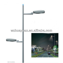 Steel light post with double brackets